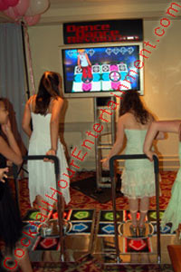 kids on dance dance revolution game