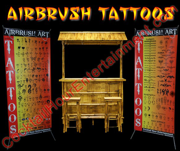 AIRBRUSH TATTOOS & GLITTER TATTOOS COMBO