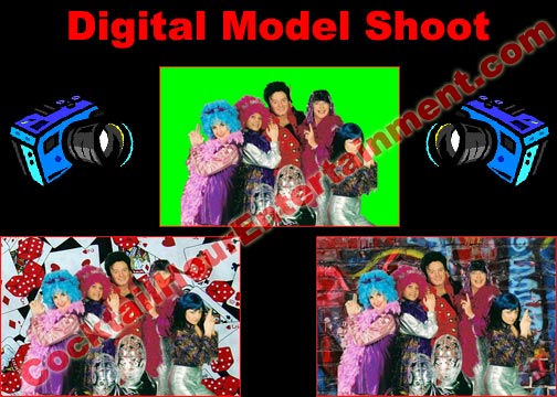 digital model shoot green screen package
