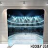 Hockey Goal Backdrop for Photo Booth Rental