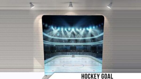 Hockey Goal Backdrop for Photo Booth Rental