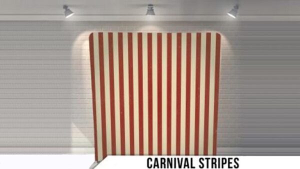 Carnival Stripes Backdrop for Photo Booth Rental