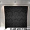 Black Grey Damascus Photo Backdrop for Photo Booth Rental