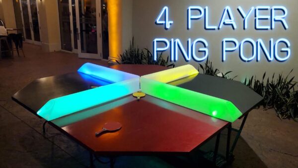 4-player ping pong table game rental