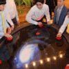 Six player air hockey party rental game
