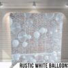 Rustic White Balloons Backdrop for Photo Booth Rental