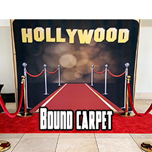 bound carpet for photo booth or photo backdrop