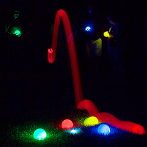 LED Bocce Ball Party Game Rental Button