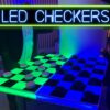 LED Checkers party rental game table