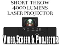 vide screen and projector