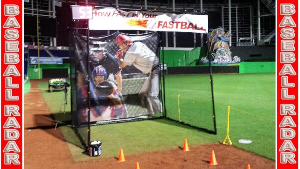 Baseball speed pitch radar cage party rental game