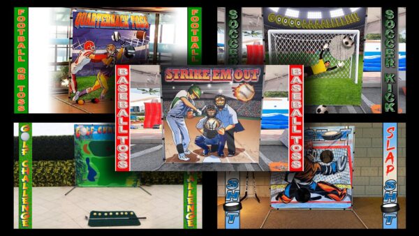 Assorted sport banner party Game Rentals
