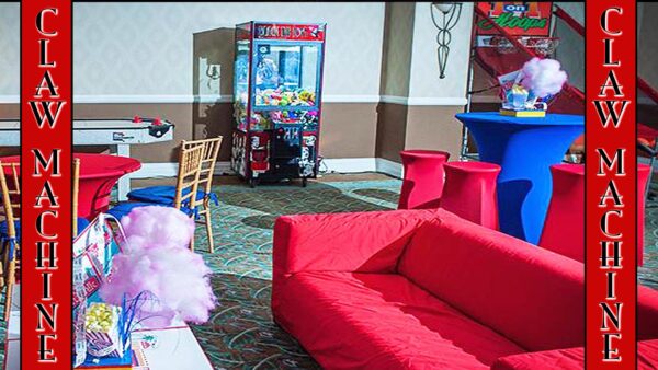 claw machine arcade game party rental