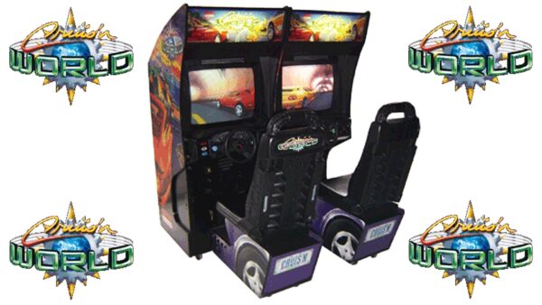 sitdown racing driving arcade game rental