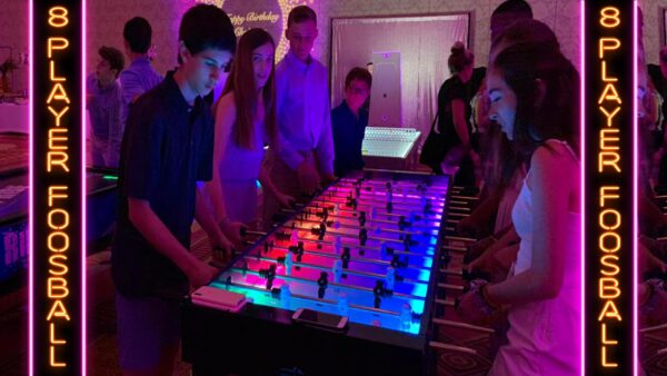 8 player LED foosball table party rental game