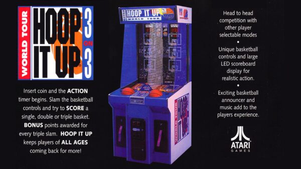 Hoop It Up Atari classic 80s two player basketball arcade game