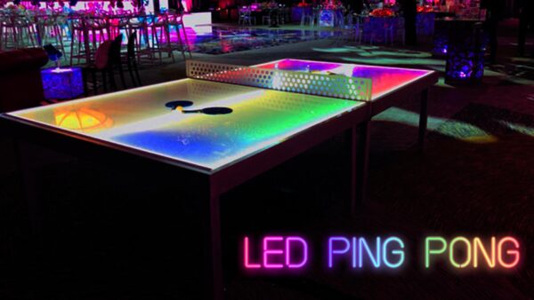LED ping pong table game rental