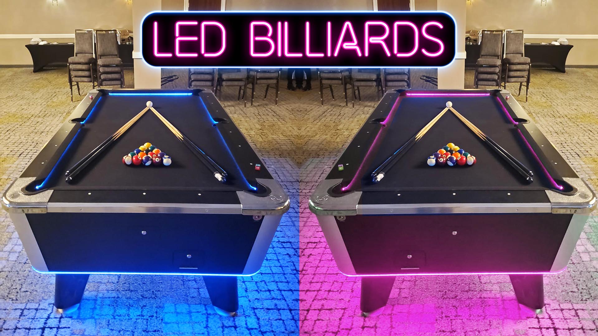 Led pool shops table