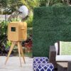 Retro box photo booth rental with classic wood design