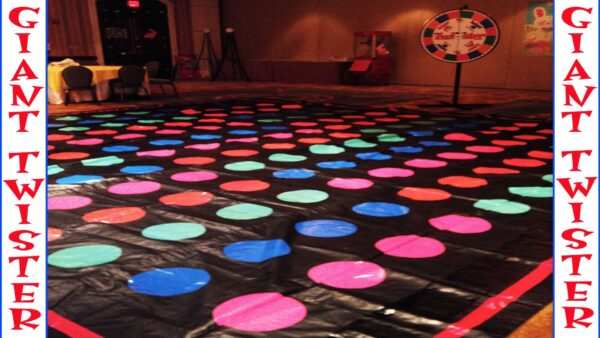 Giant Twister game mat and wheel