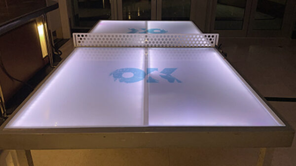 branded LED ping pong table
