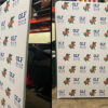 sample of our custom design fabric step & repeat banner printed on stretch fabric