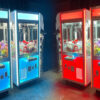 LED claw machine arcade game party rental