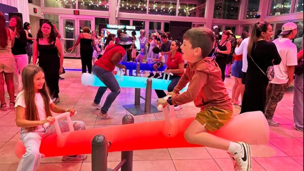 lighted LED see saw party rental, game rental in Florida