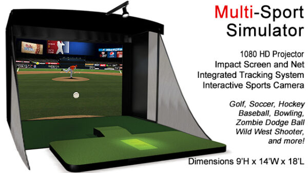 Baseball Multi-sport Simulator With Motion and Speed Tracking