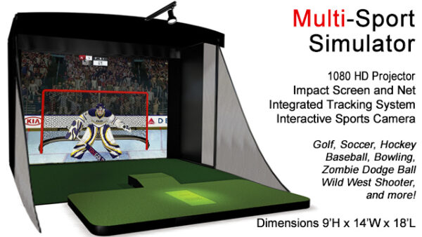 Hockey Multi-Sport Simulator puts you head to head with the Goalie