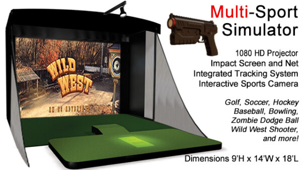 Western Gun Shooting Multi-Sport Simulator With Shoot Tracking and Accuracy