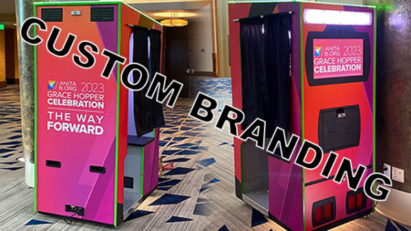 Custom branded photo booth