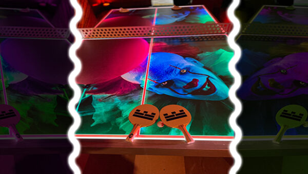 branded wrapped LED ping Pong table