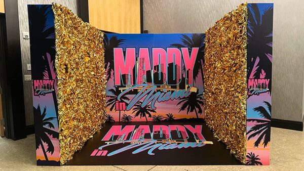 custom branded 3D photo box crinkle wall enclosure photo booth