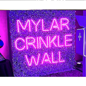 crinkle wall photo booth backdrop