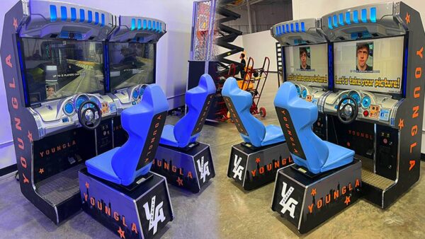 custom branded racing games for party rental event in florida