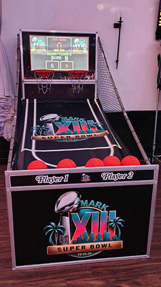 basketball game rental with custom branding in Florida